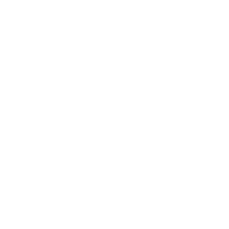 Pixelgrafik mit abstrakter, weißer Form auf schwarzem Hintergrund, Retro-Design.